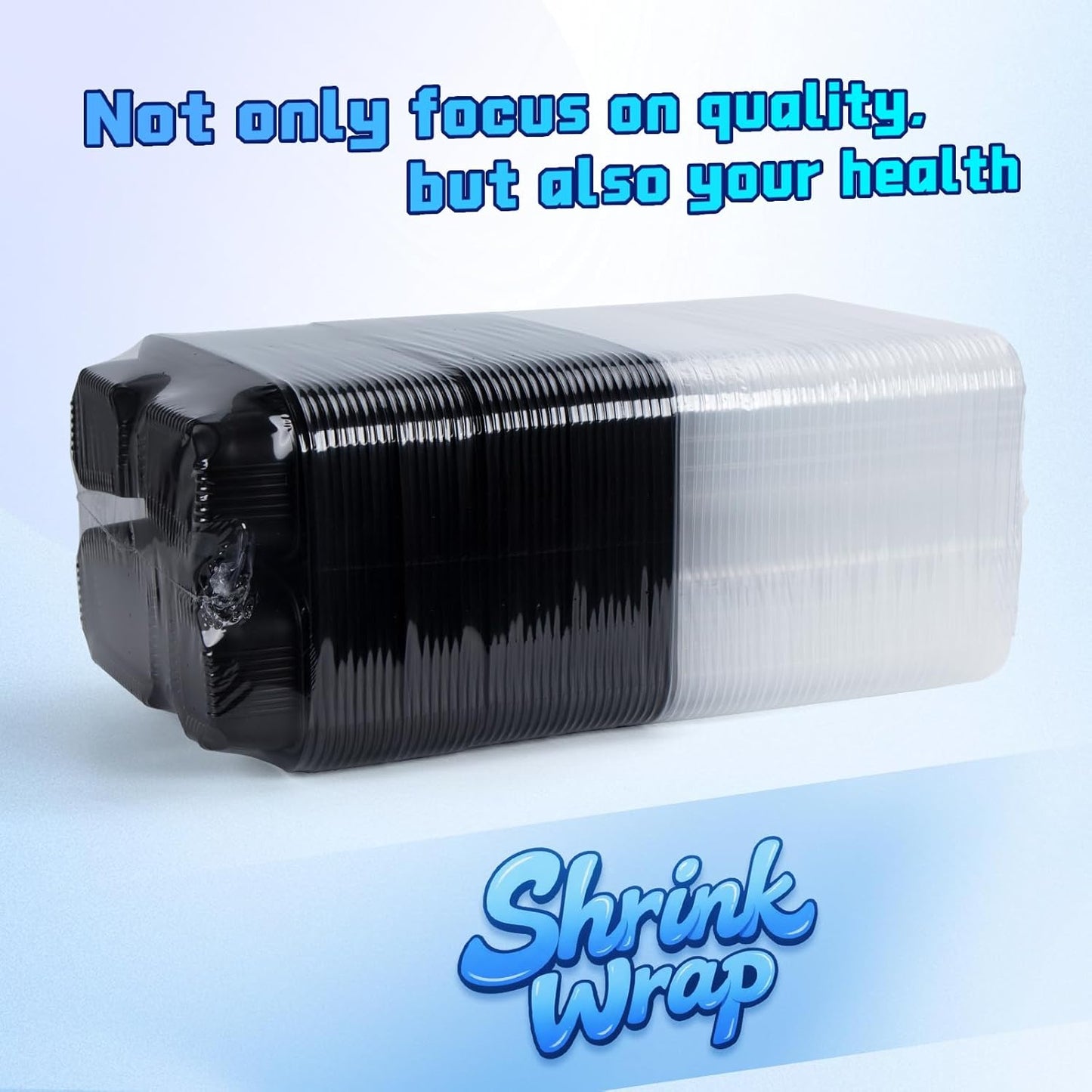 YANGRUI Meal Prep Container with Lid 40 Pack 34 oz - Reusable 4 Compartment Quad Seal Leak Defense Food Containers | BPA Free Flexible PP Plastic | Shrink Wrap Microwave & Dishwasher Safe Takeout Box