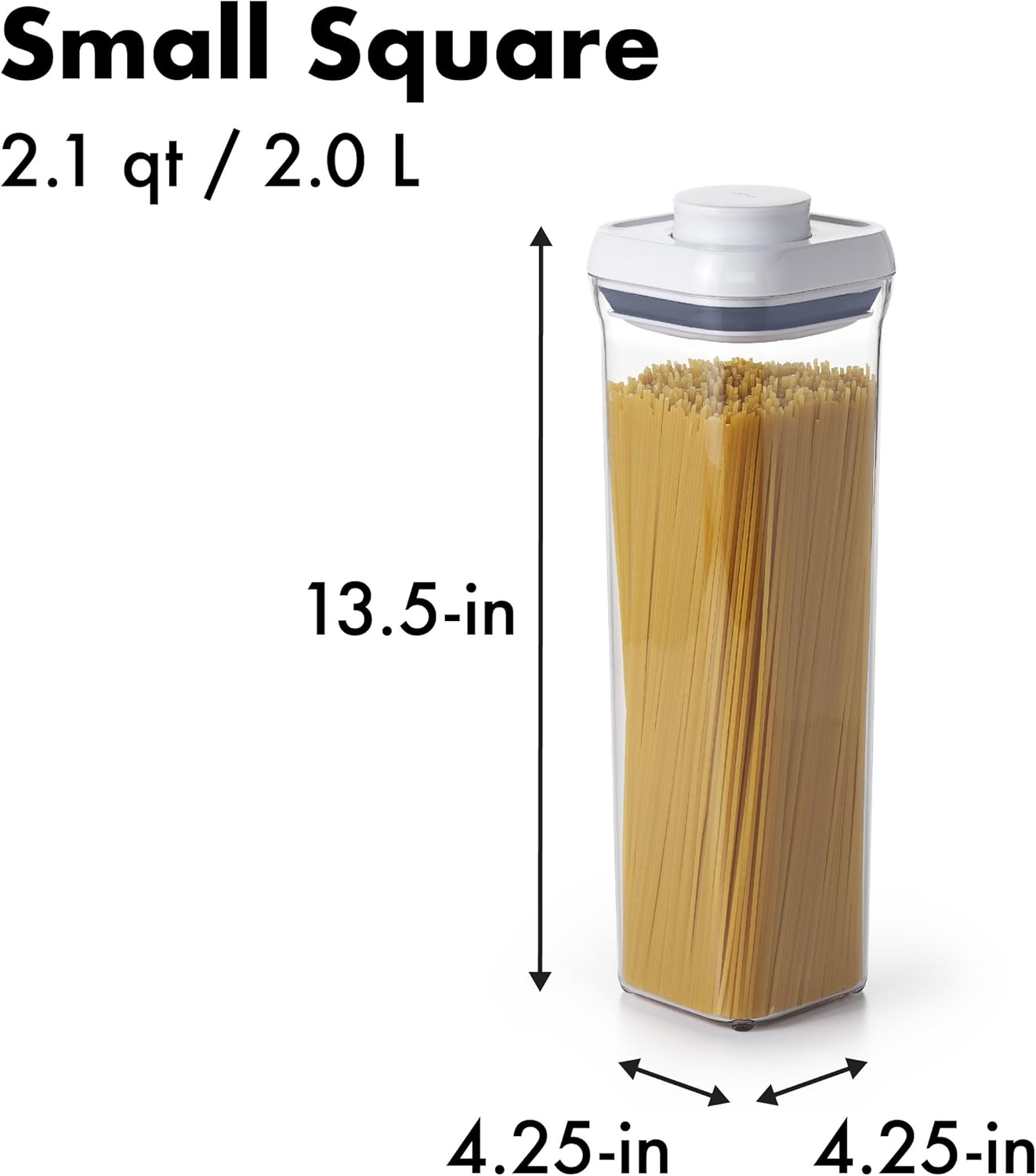 OXO Good Grips 2.1 Qt POP Container – Airtight Food Storage – for Spaghetti and More