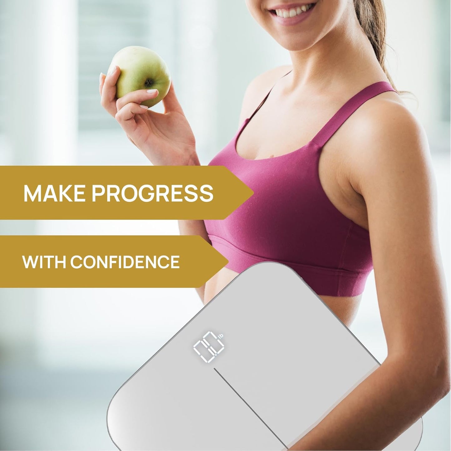 INEVIFIT Premium Bathroom Scale, Highly Accurate Digital Bathroom Body Scale, Precisely Measures Weight up to 400 lbs