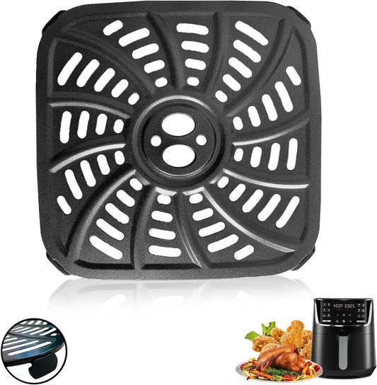 4 Quart Air Fryer Grill Crisper Plate for Gourmia GAF414 Digital Air Fryers, Premium Nonstick Air Fryer Grill Pan Crisping Plate Tray Rack Insert Grate Grid Shelf for 4QT Gourmia Air Fryer