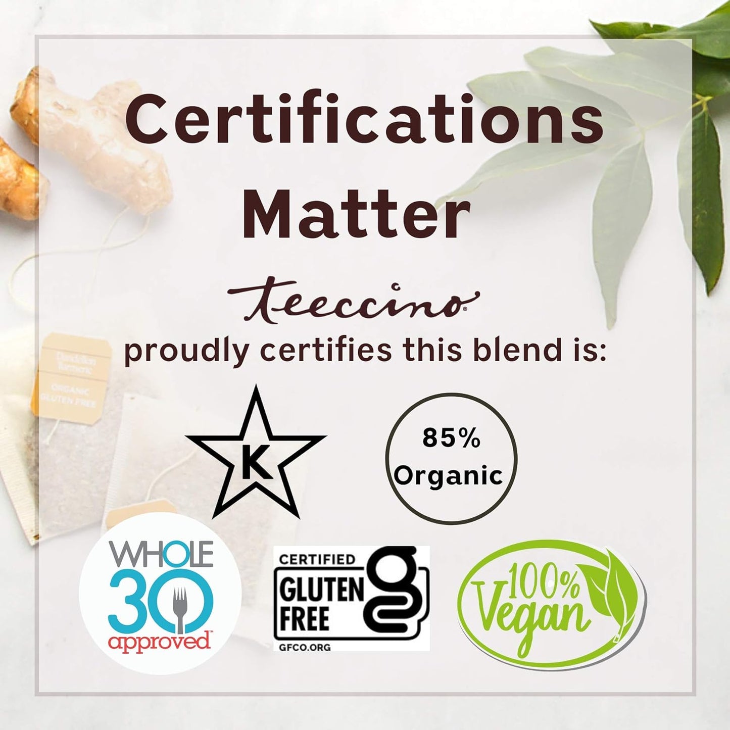 Teeccino Dandelion Caramel Nut Tea - Caffeine Free, Roasted Herbal Tea with Prebiotics, 3x More Herbs than Regular Tea Bags, Gluten Free - 25 Tea Bags (Pack of 3)