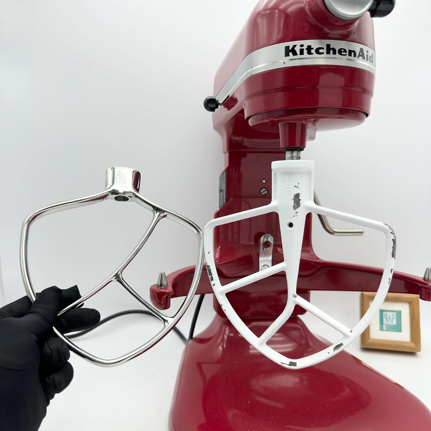 Flat Beater Replacement for KitchenAid 5plus/6 Qt. Bowl-Lift Stand Mixers/Polished 18/8 Stainless Steel Paddle Accessories/No coating/Dishwasher Safe/Replacement for KN256CBT