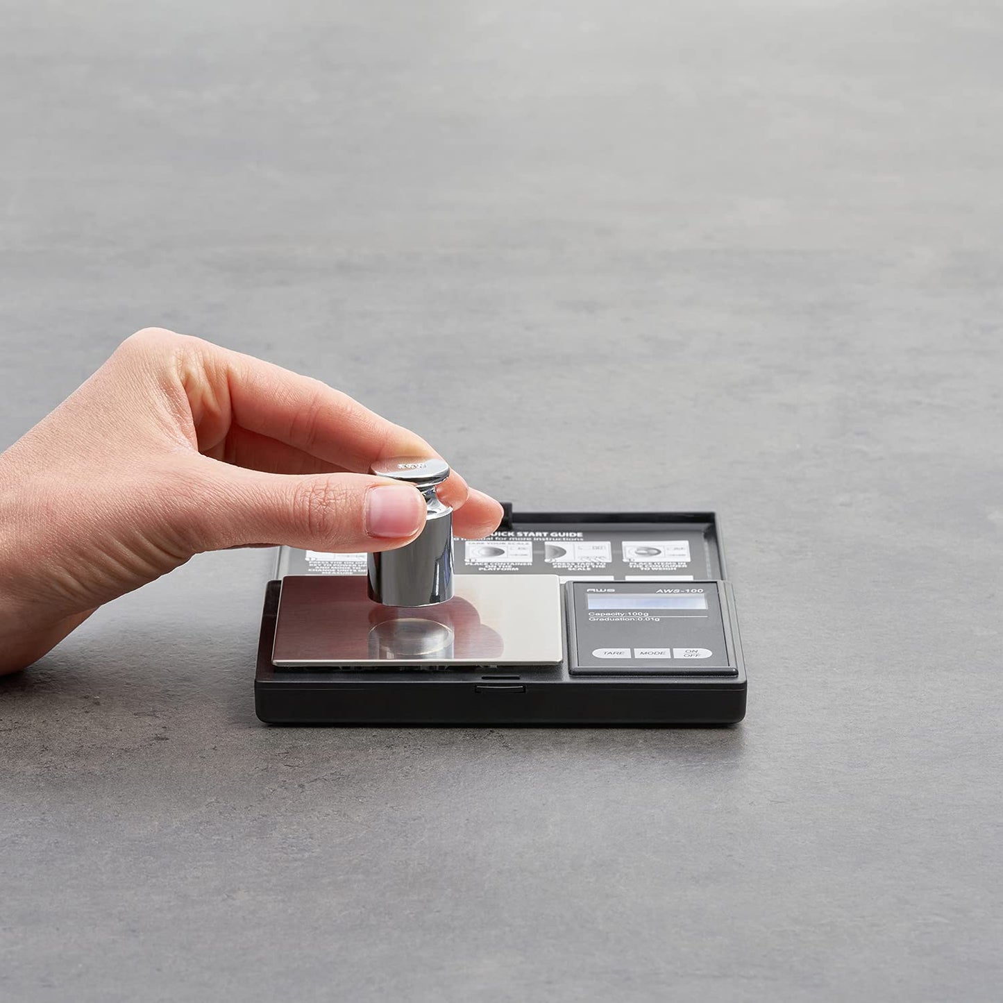 American Weigh Scales Calibration Weight for AWS Digital Scale, Carbon Steel, Chrome Finish, 50G (50WGT)