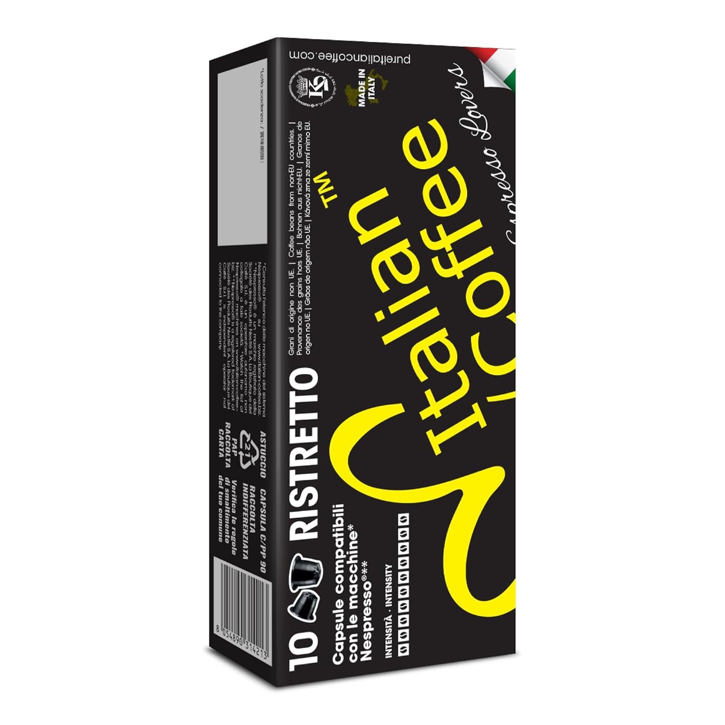 Italian Coffee for Espresso Lovers capsules compatible with Nespresso Original Line machines (Ristretto Regular, 1400 Count (Pack of 1))