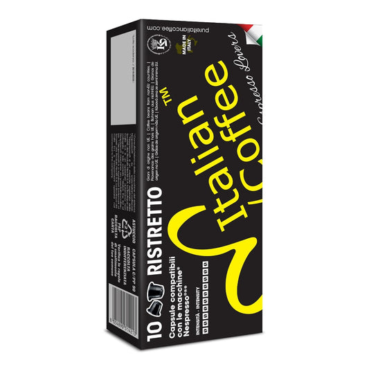 Italian Coffee for Espresso Lovers capsules compatible with Nespresso Original Line machines (Ristretto Regular, 400 Count (Pack of 1))