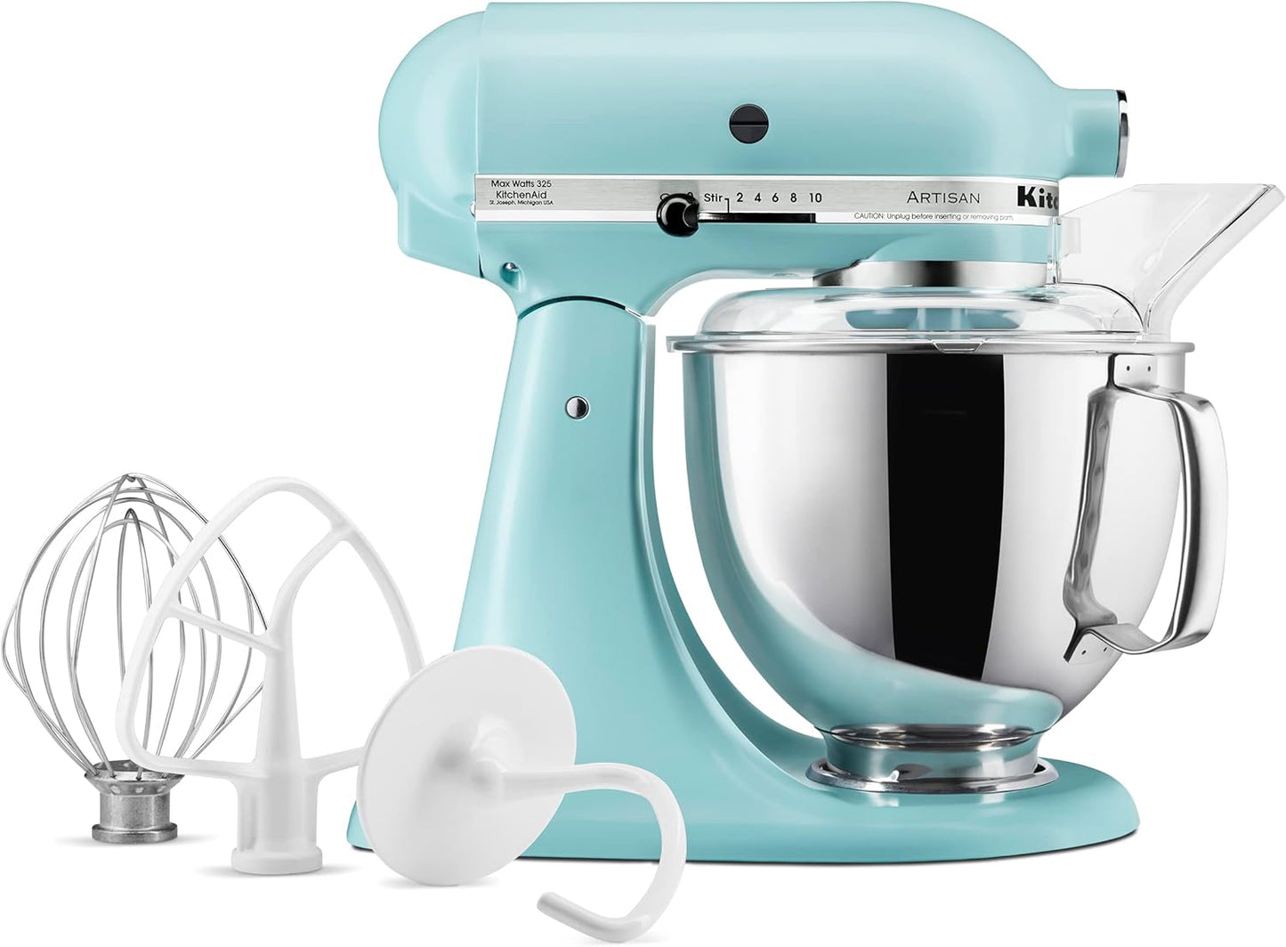 KitchenAid Artisan Series 5 Quart Tilt Head Stand Mixer with Pouring Shield KSM150PS, Mineral Water