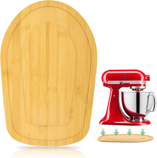 Compatible with Kitchen aid 4.5-5 Qt Bamboo Mixer Slider - Appliance Slider for Tilt Head Kitchen aid Stand Mixer Artisan, Countertop Storage Mover Sliding Tray Accessories Attachments - Natural