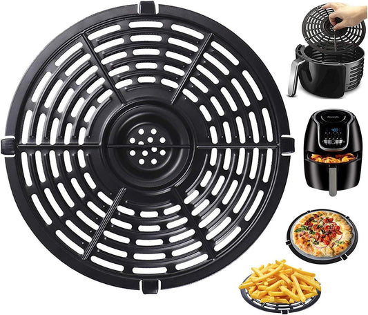 Air Fryer Replacement Grill Pan For Power Dash Chefman 5QT Air Fryers Crisper Plate,Air fryer Grill Plate,Non-Stick Fry Coating Pan,Dishwasher Safe (8.46in/5QT）
