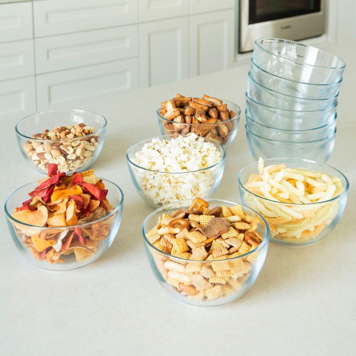 Anchor Hocking 6-Inch Presence 24 oz. Glass Bowl (12-pieces, clear, microwave and dishwasher safe)