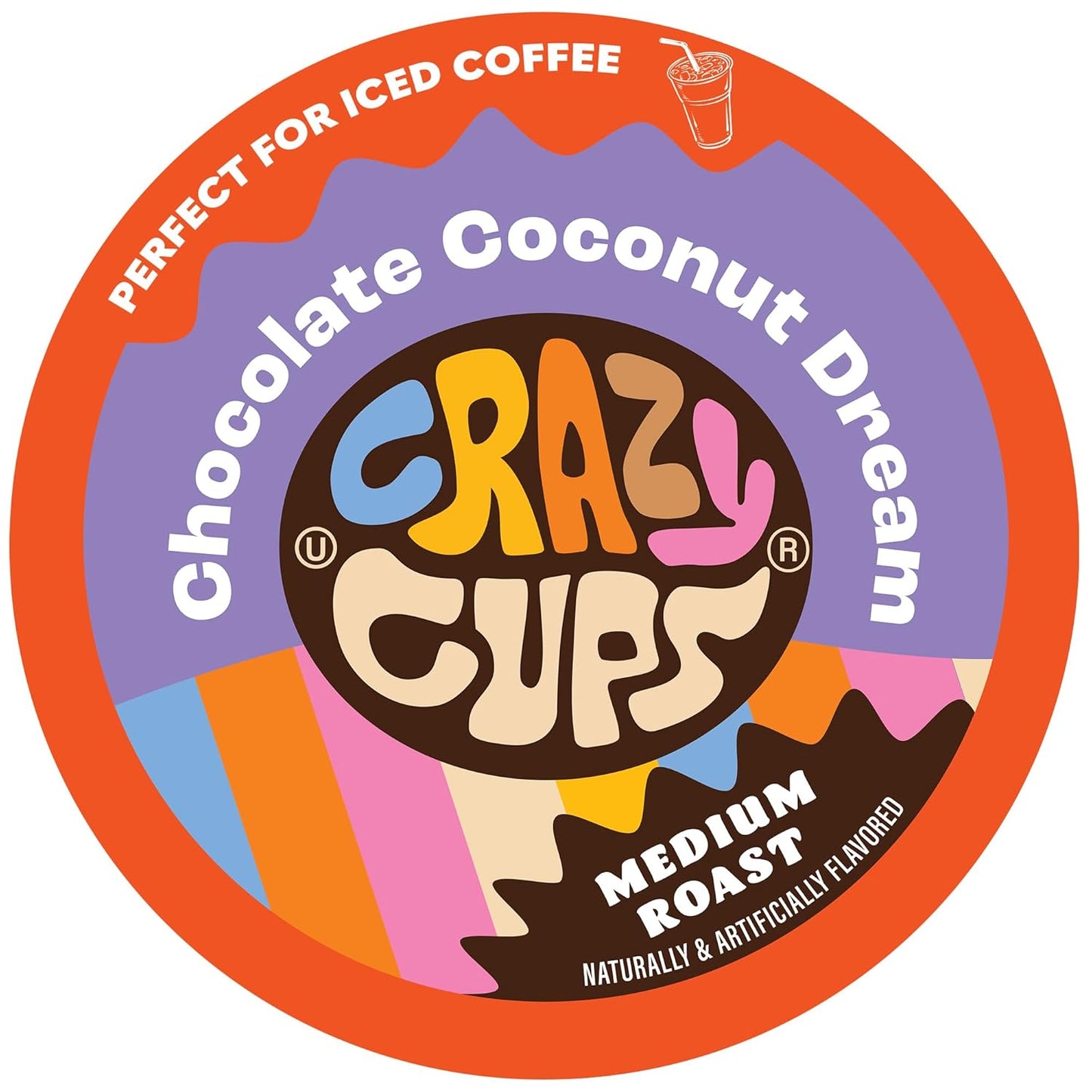Crazy Cups Flavored Decaf Hot or Iced Coffee, for the Keurig K Cups 2.0 Brewers, Chocolate Coconut Dream, 22 Count