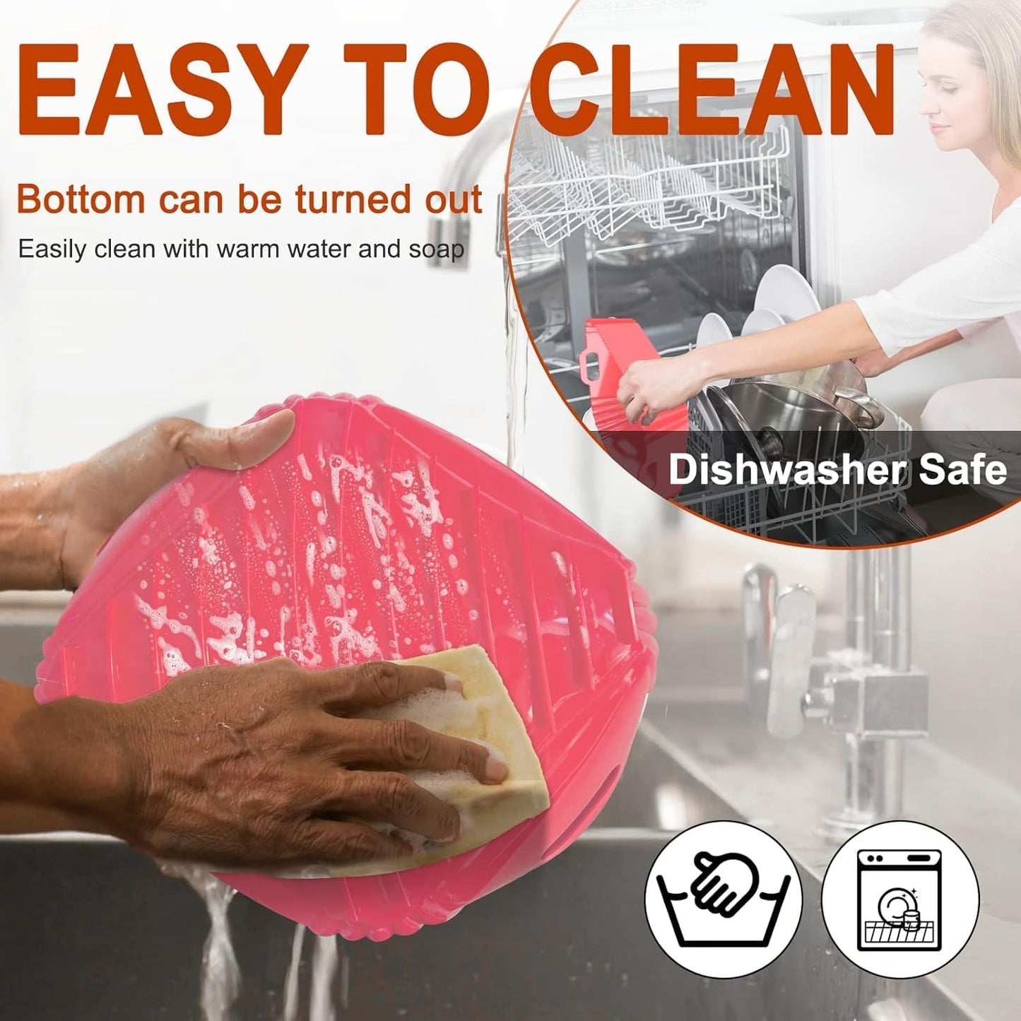 Large Silicone Air Fryer Liners Square 5-9 QT, 7.9 Inch Airfryer Liners Reusable Air Fryer Silicone Liners Pot Oven Liner Baking Tray, Air Fryer Basket Silicone Mat Bowl Air Fryer Accessories, 2 Pack