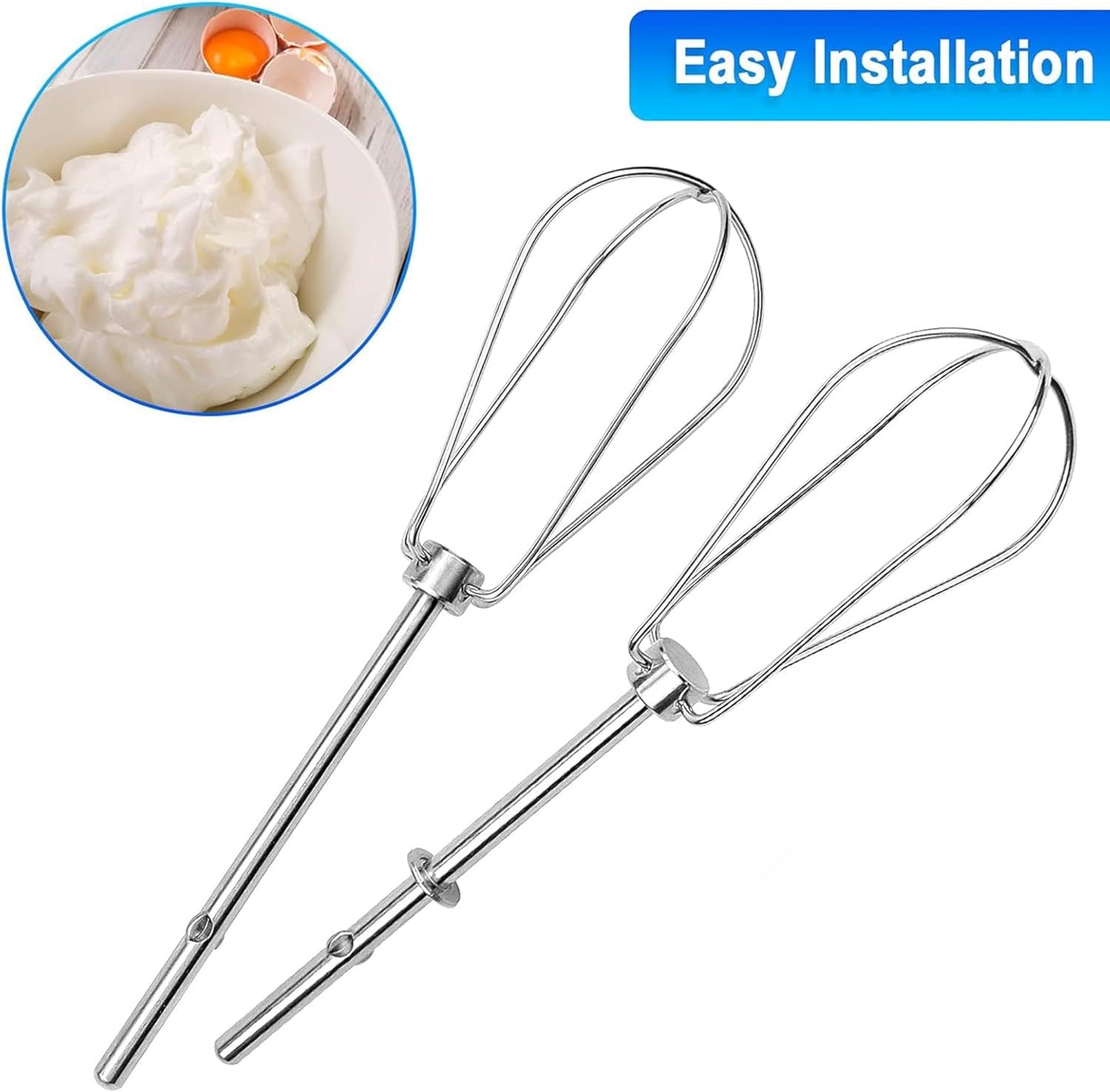 Hand Mixer Turbo Beater for Kitchen Aid W10490648 Replaces KHM2B, KHM5, AP5644233, PS4082859, W10240913 (2 PACK) by AMI PARTS