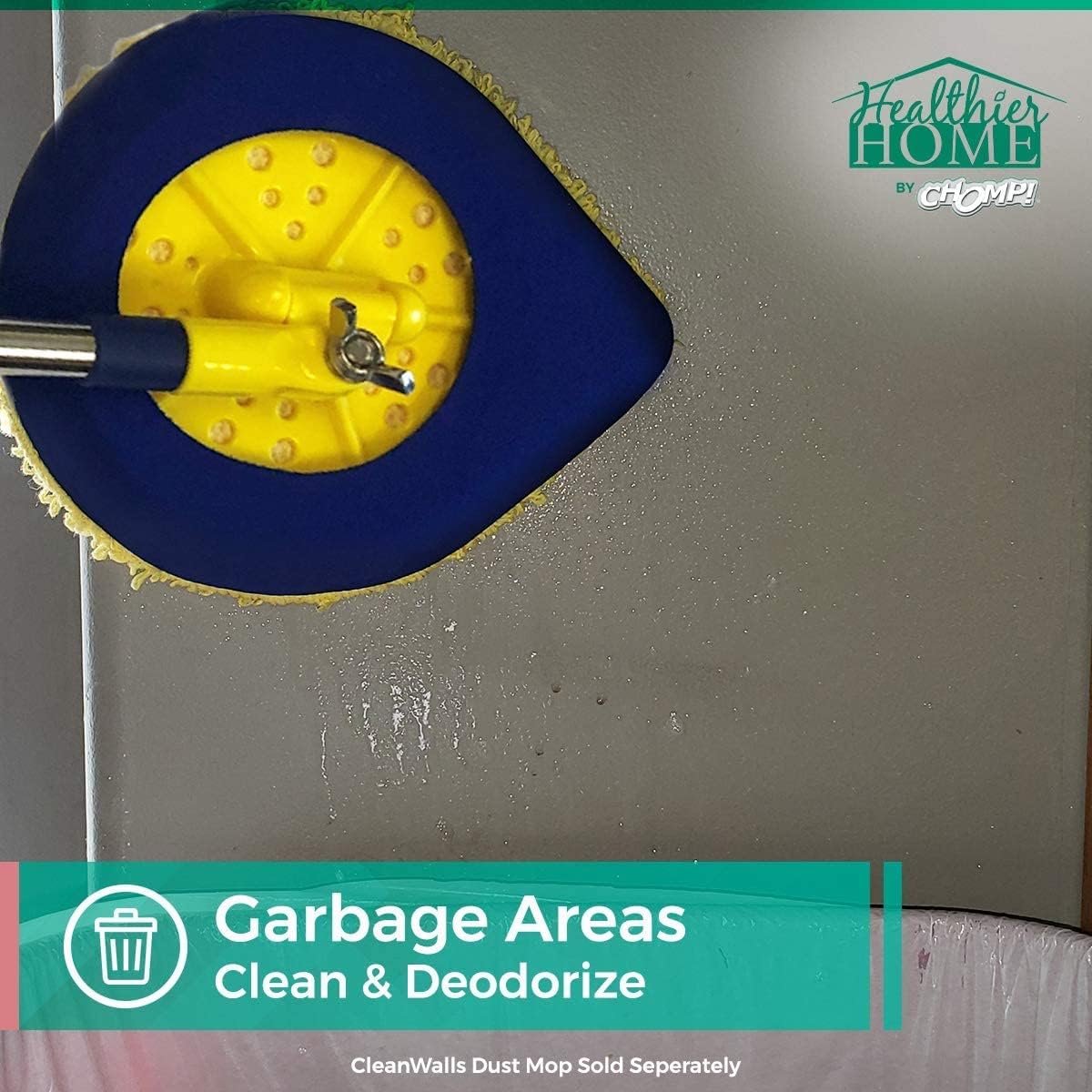 CHOMP! Painted Wall Cleaner Spray, Multipurpose for Walls, Ceilings, and Baseboards, Removes Dirt, Dust, Odor, Stains, Healthier Home 5-Minute CleanWalls 4-in-1, 32 Ounces (Fragrance Free)