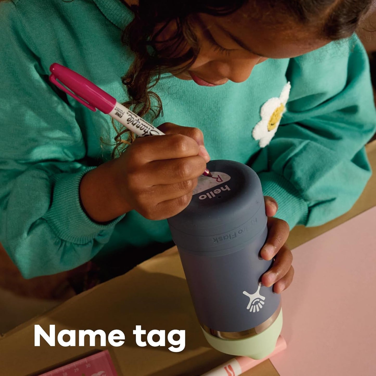 Hydro Flask Kids Water Bottle for School - Stainless Steel and Insulated with Straw Cap - 18 Oz in Koala