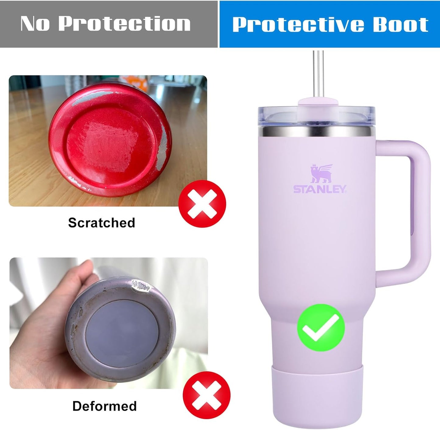 Silicone Boot for Hydro Flask 12-40 OZ Water Bottle, Boot for Stanley Cup 40 30 OZ, Bottom Boots for Hydroflask Sports Water Bottles, Silicone Bottom Cover Sleeve