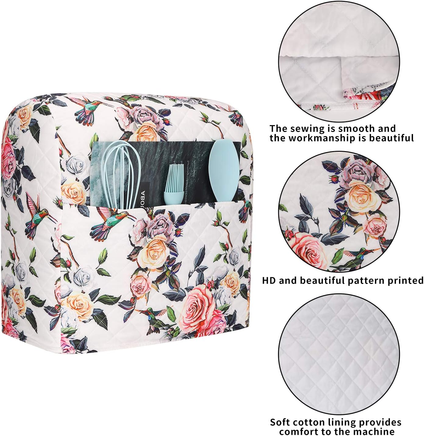KitchenAid Mixer Cover with Pockets, Fits 5-8 Quart KitchenAid Mixers