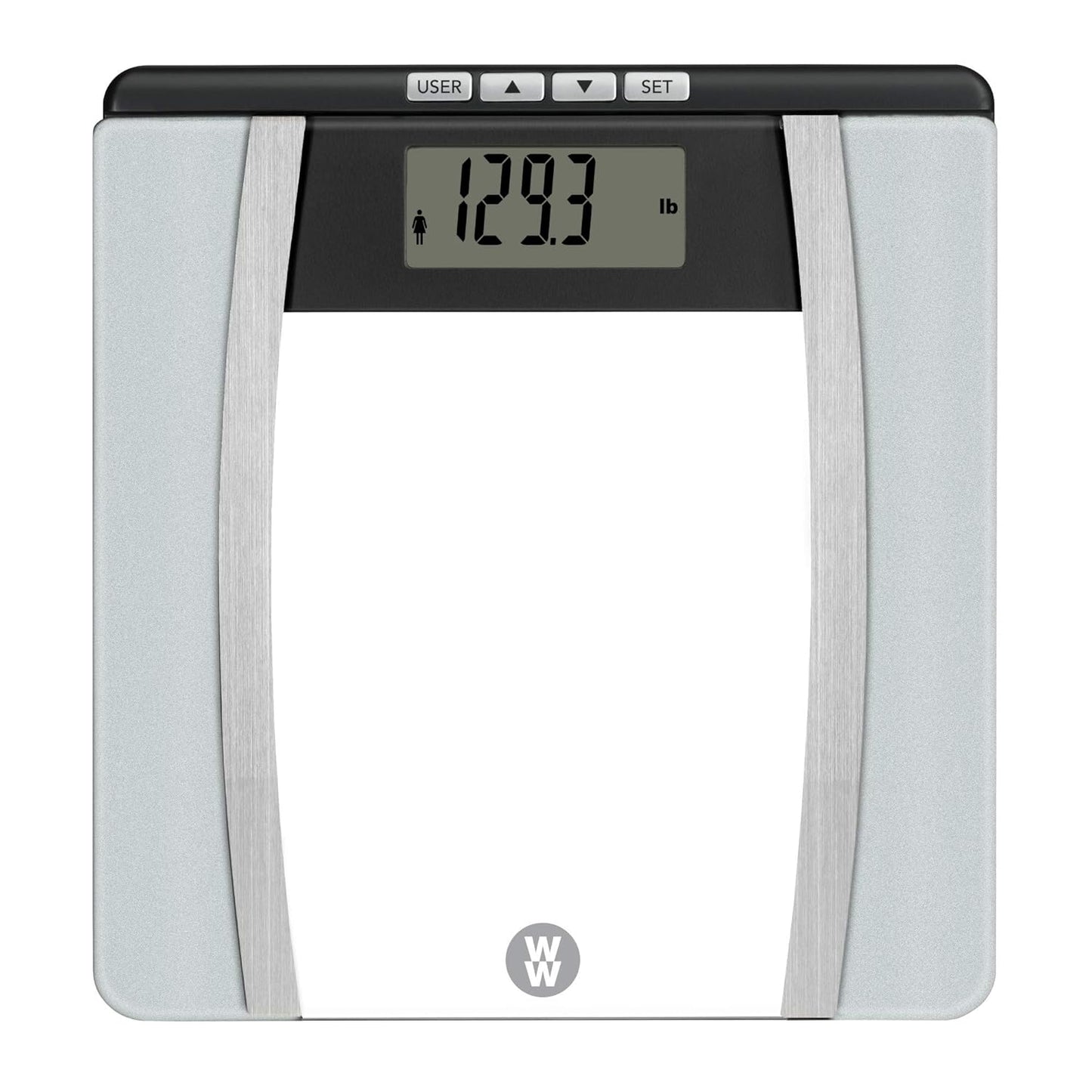 Weight Watchers Scales by Conair Scale for Body Weight | Digital Bathroom Scale with Body Fat, Muscle and BMI in Large Display Black