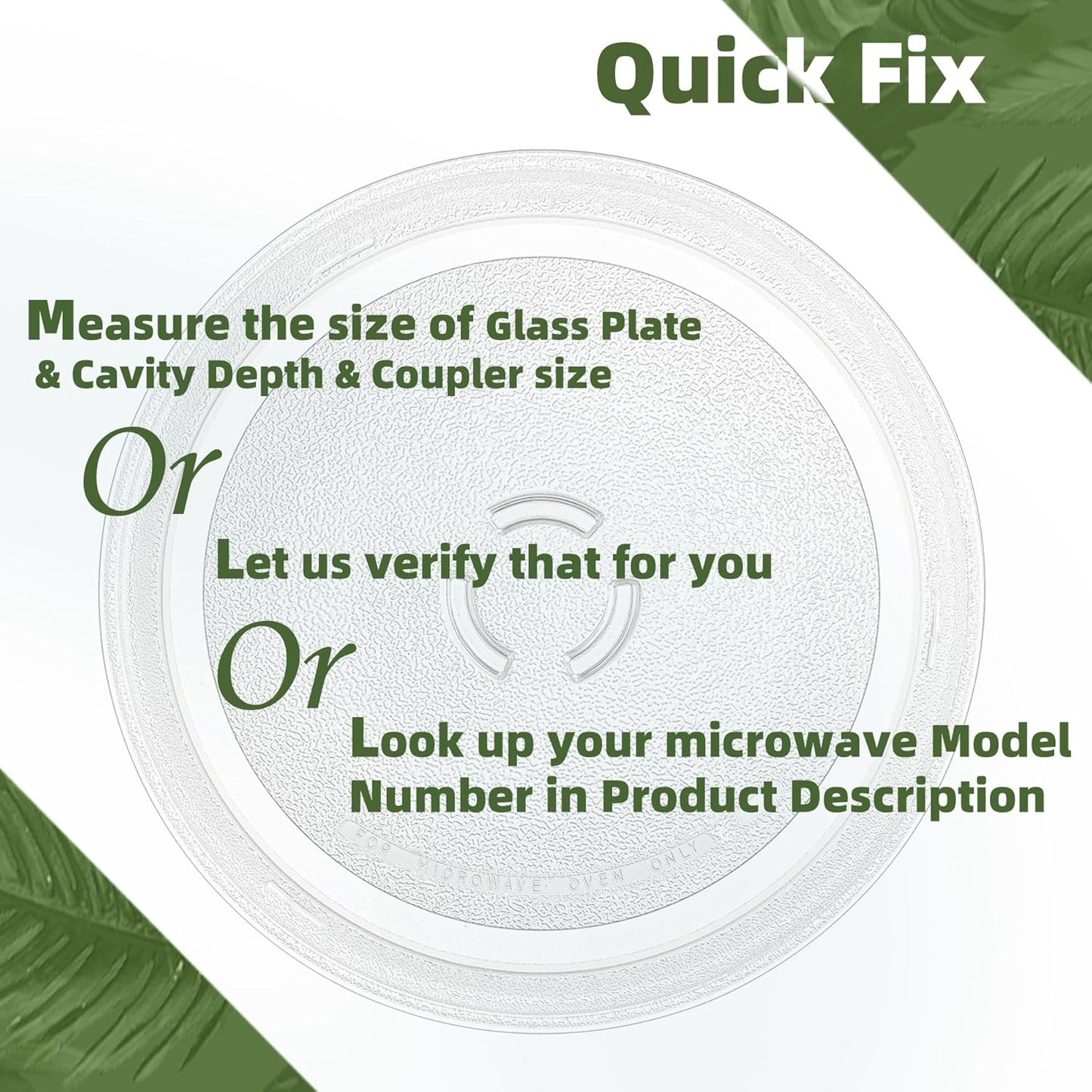 11 inch Whirlpool Microwave Glass Plate Turntable W11401795 W10398722 481246678407 481246678396