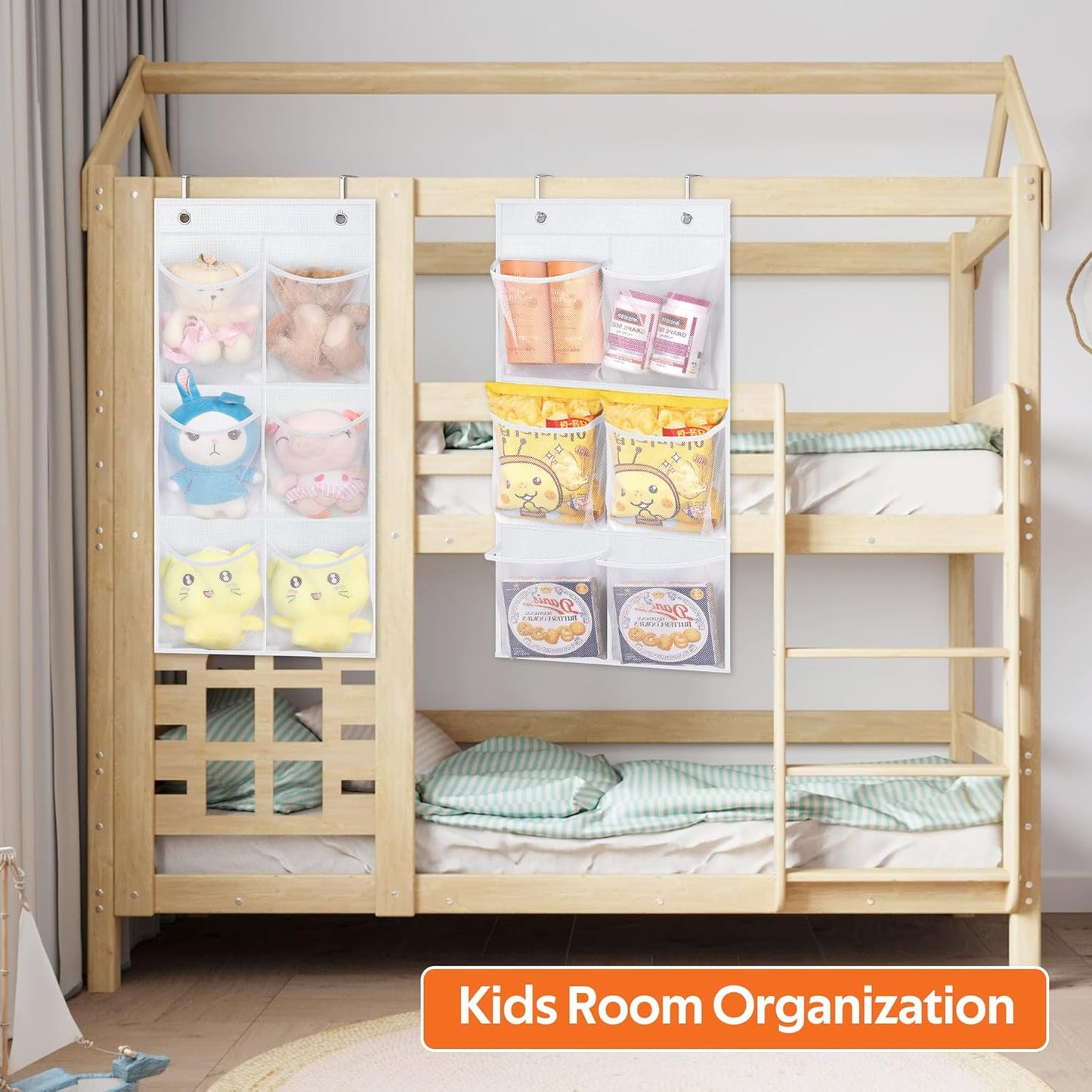 KIMBORA 2 Packs Narrow Over the Door/Wall Shoe Organizer Cruise, Small Hanging Shoe Rack for Closet with Clear Mesh Pocket for Bathroom, RV, Pantry, Camping (White)