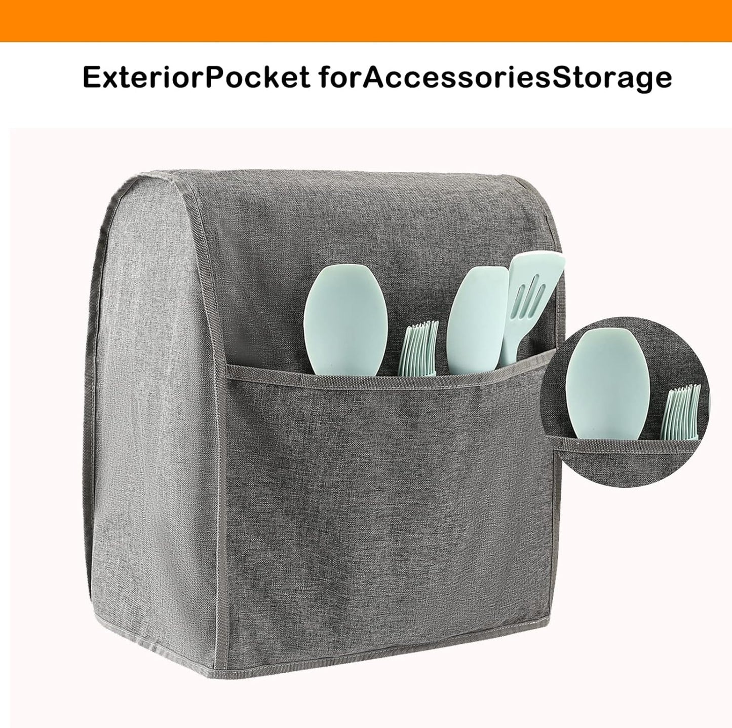 Stand Mixer Cover,Kitchen Mixer Cover Compatible With 5-8 Quart Kitchenaid Hamilton Mixers,Pioneer Woman Kitchen Mixer Cover for Stand Mixer With Pockets,Kitchen Aid Mixer Assecories