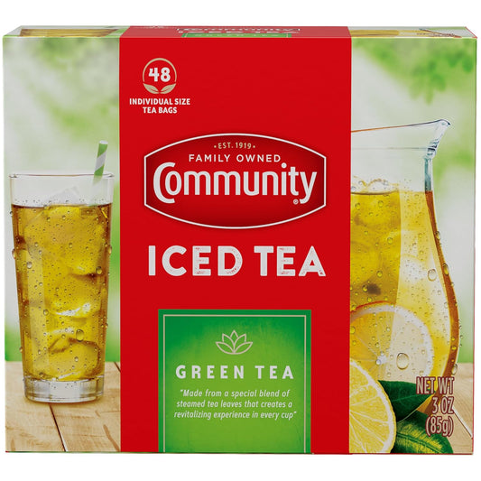 Community Coffee Green Tea Bags, Individual Size, 48 Count (Pack of 1)