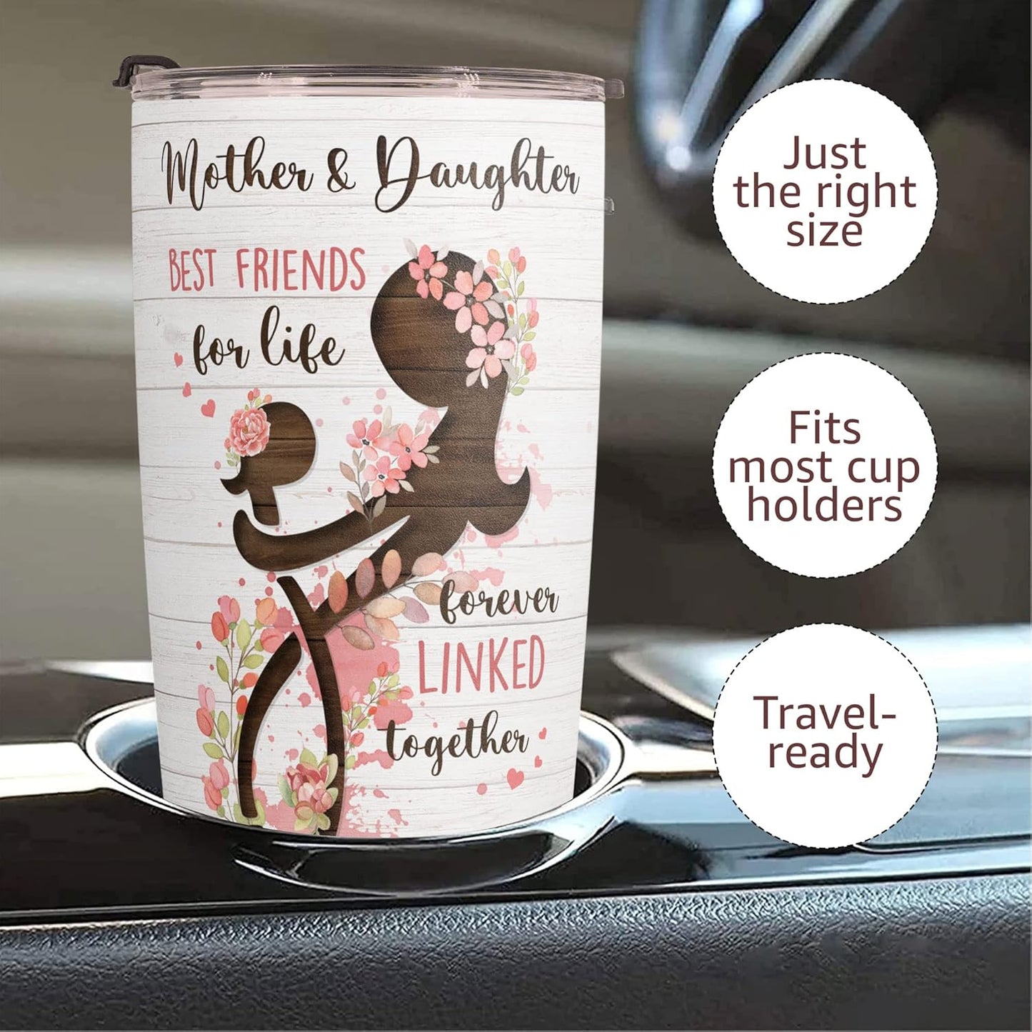 Macorner Mothers Day, Birthday Gifts for Mom Nana From Daughter - Gifts For Grandma - Stainless Steel Tumbler 20oz