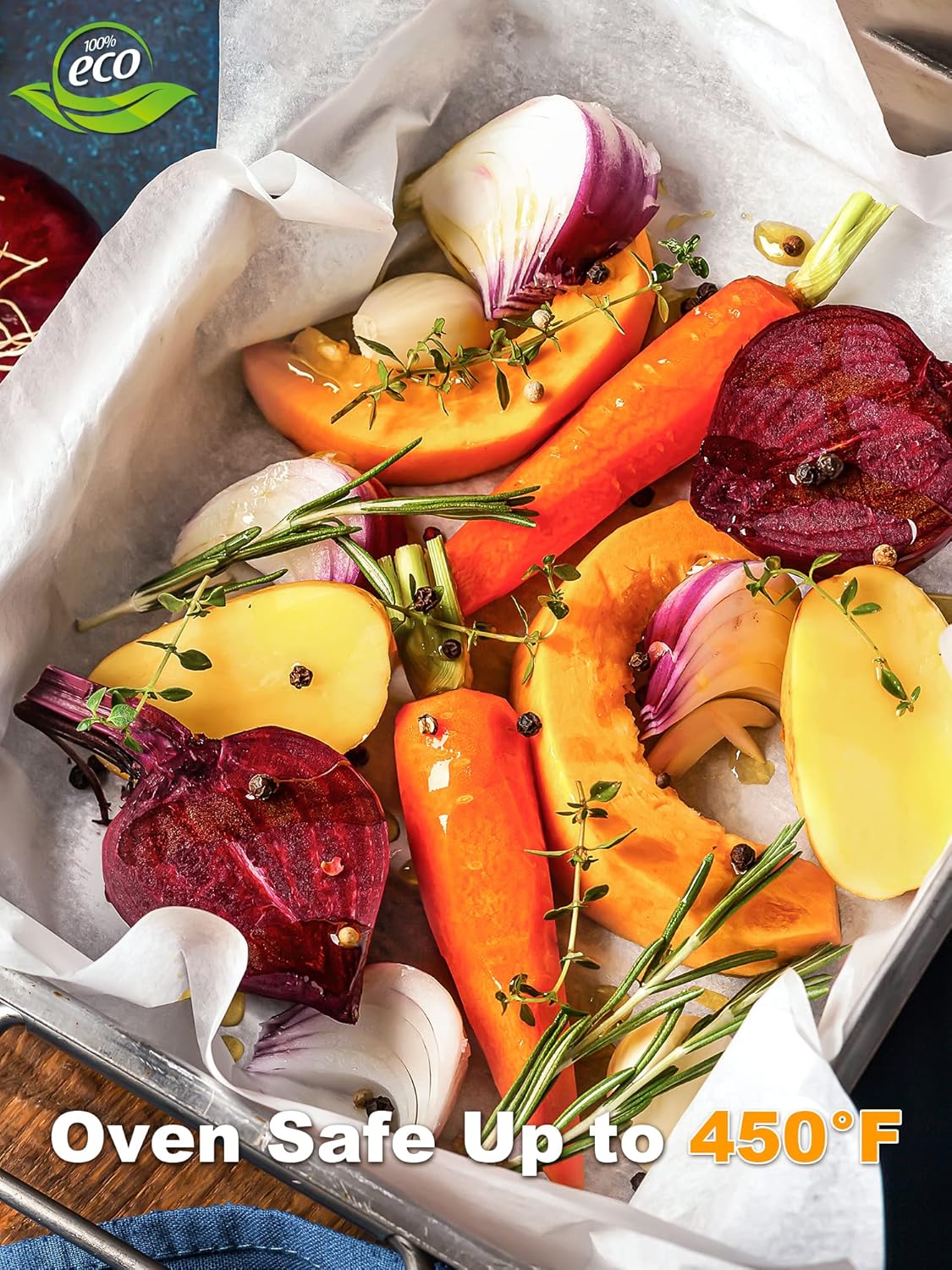 SMARTAKE 200 Pcs Parchment Paper Baking Sheets, 10x15 Inch Non-Stick Precut Baking Parchment, Suitable for Baking Grilling Air Fryer Steaming Bread Cup Cake Cookie and More (White)