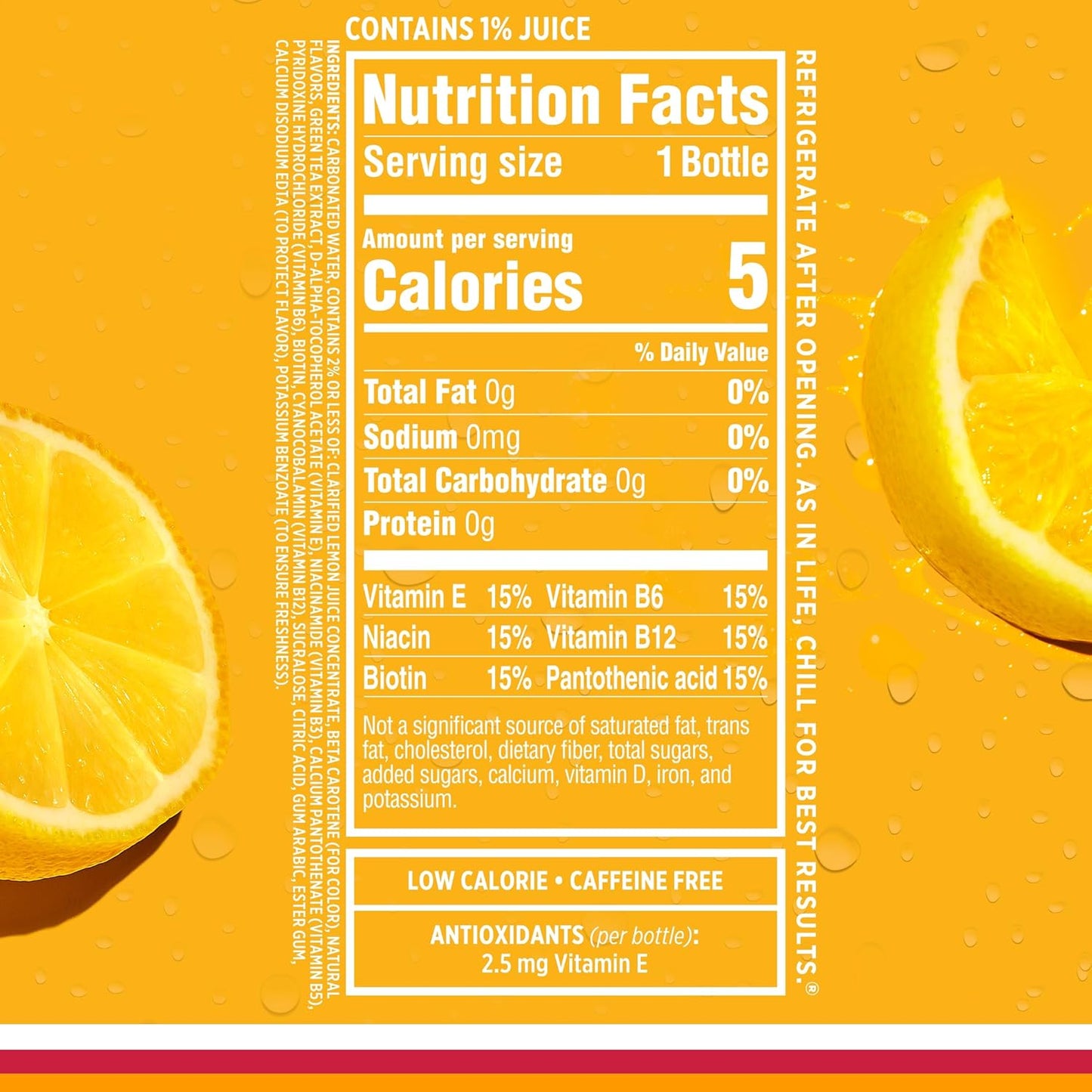 Sparkling Ice, Classic Lemonade Sparkling Water, Zero Sugar Flavored Water, with Vitamins and Antioxidants, Low Calorie Beverage, 17 oz Bottles (Pack of 12)