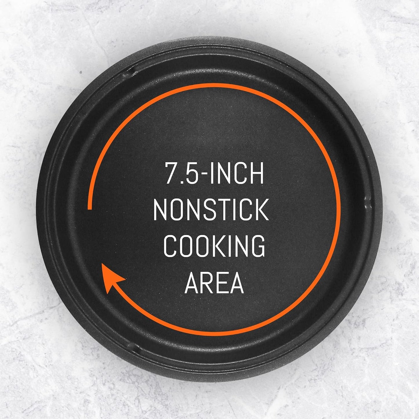 Elite Gourmet EGL-6101 Personal Stir Fry Griddle Pan, Rapid Heat Up, 650 Watts Non-stick Electric Skillet with Tempered Glass Lid, Red