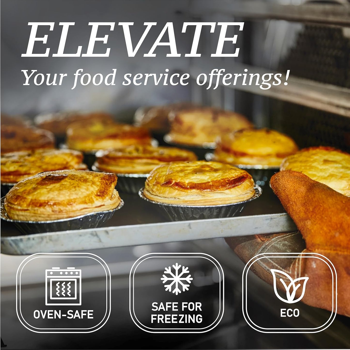 (60 Pack) Pie Tins 5 inch, Disposable Mini Pies Tin, Tart Aluminum, Individual Serving Pans for Baking Mini Chicken Potpie, Small Homemade Cakes & Quiche, Foil Tins, Freezer-to-Oven Use