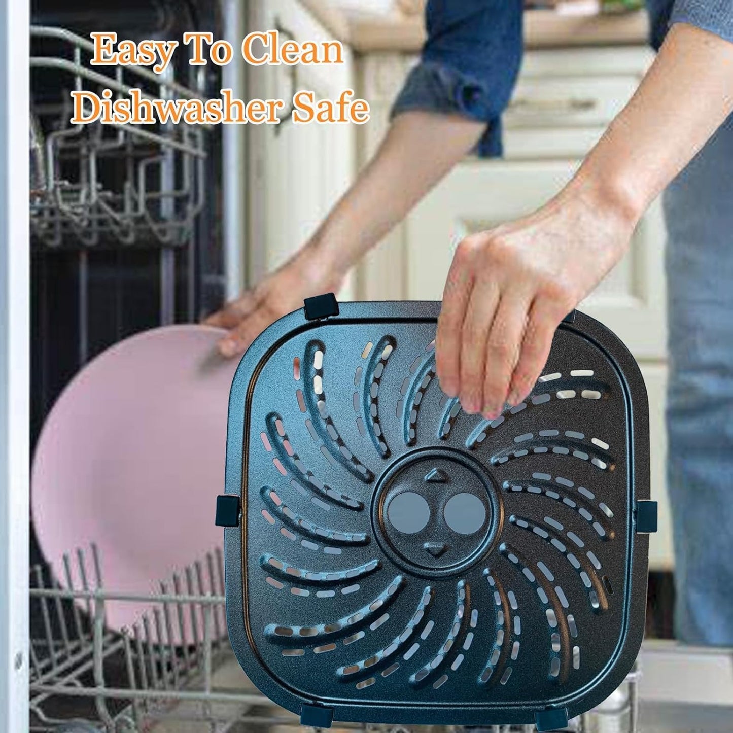 Air Fryer Grill Plate for 8QT PowerXL Vortex Pro Air Fryer Plus, Upgraded Air Fryer Grill Pan Crisper Plate Tray Insert Grate Rack Shelf for PowerXL 8QT Air Fryer, Dishwasher Safe, Nonstick