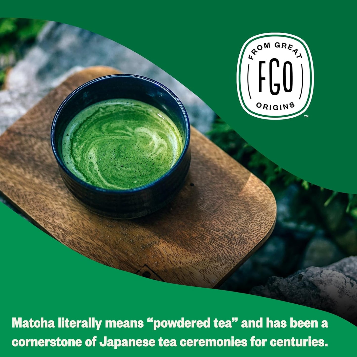 FGO Organic Matcha Latte Powder, 4 Ounce Resealable Bag, Japanese Matcha with Organic Cane Sugar, Lightly Sweetened, Packaging May Vary (Pack of 1)