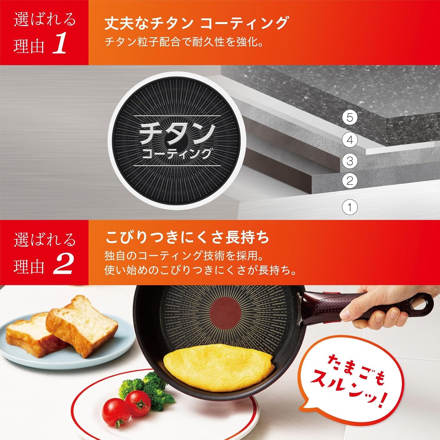 T-fal L43918 Ingenio Neo Vintage Bordeaux Egg Roaster, Removable Handle, Aluminum, Bordeaux, 5.1 x 7.5 inches (13 x 19 cm), Compatible with Gas Stoves, Non-Stick