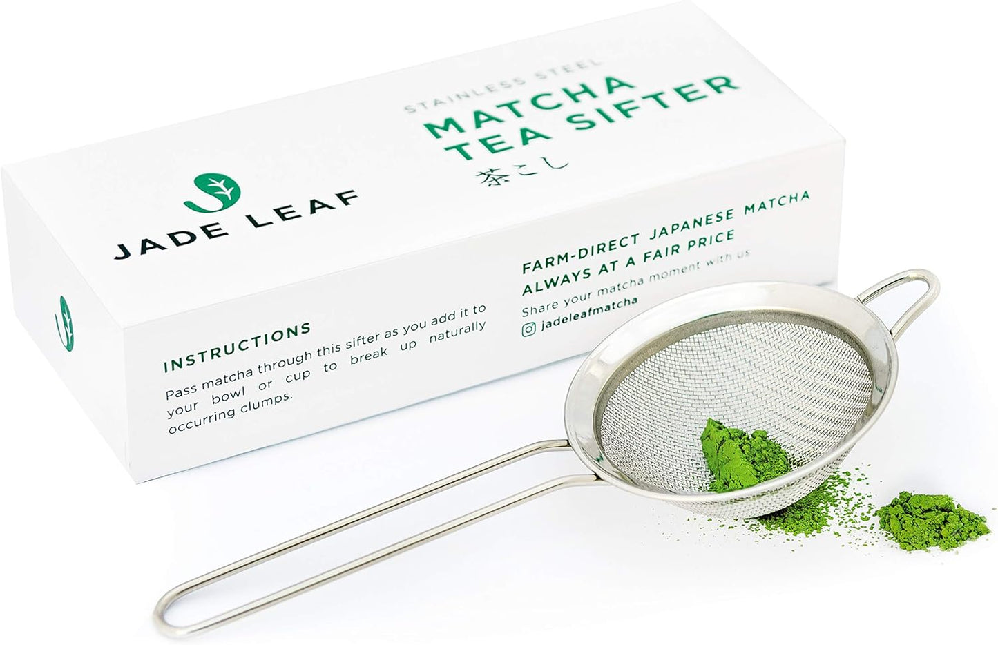 Jade Leaf Matcha - Stainless Steel Sifter - Eliminate Clumps In Your Green Tea Powder - Great Gift for Matcha Lovers