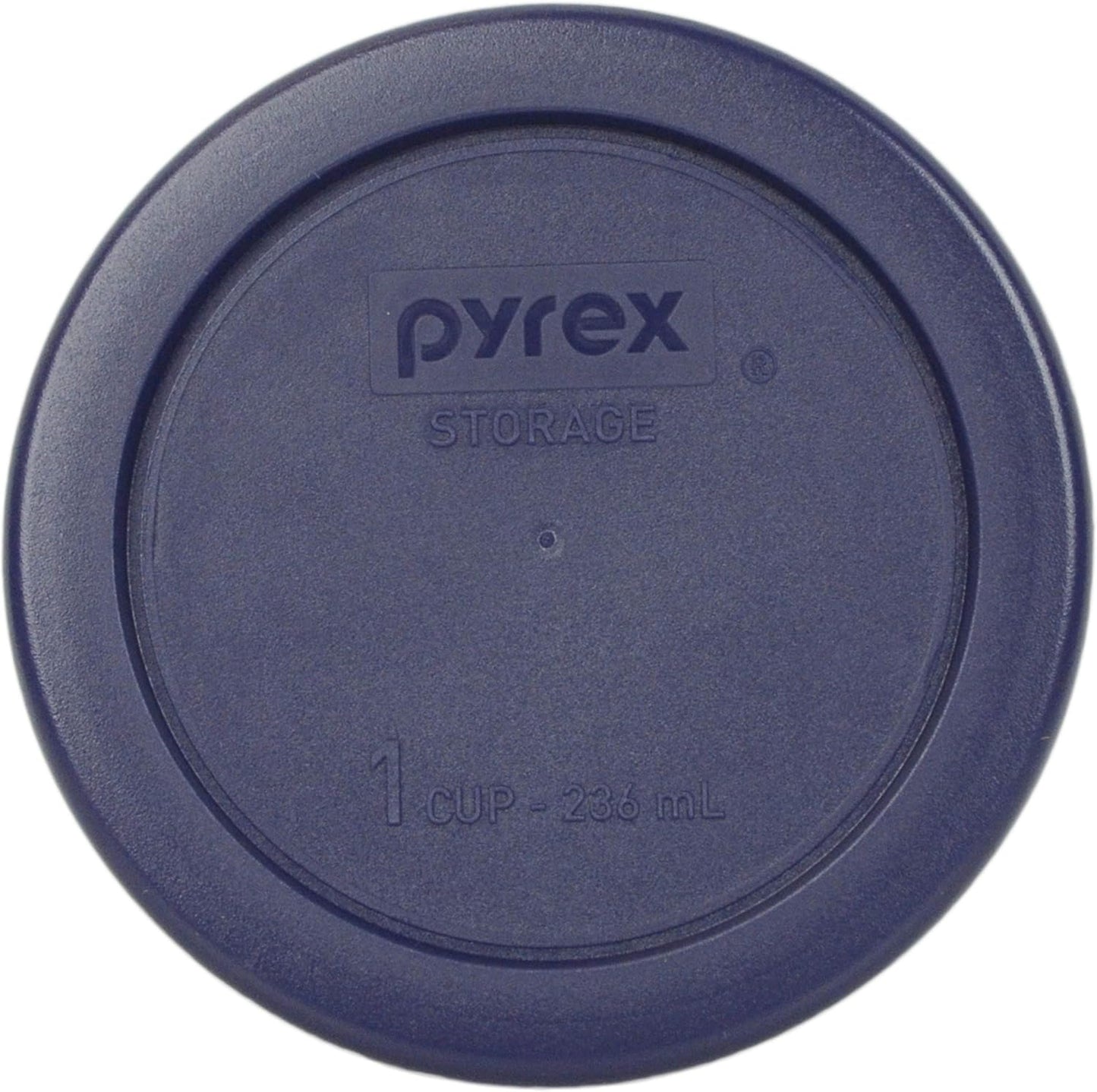 Pyrex Bundle - 3 Items: (1) 7200-PC 2-Cup, (1) 7201-PC 4-Cup, (1) 7202-PC 1-Cup Blue Plastic Lids Made in the USA
