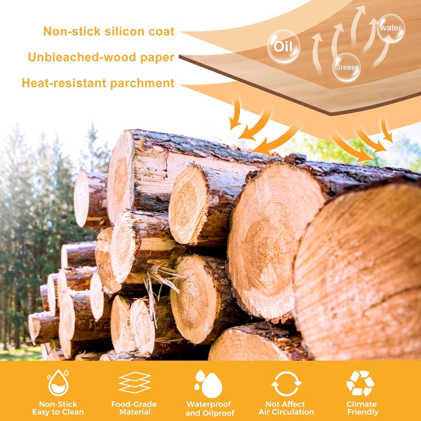 Vailnd Air Fryer Liners Disposable for Dual Basket, 100Pcs 8x5.5 Inch Rectangle Air Fryer Paper Liner for Ninja DZ201 DZ401, Chefman/COSORI 2-Basket, Oil Proof Parchment Paper