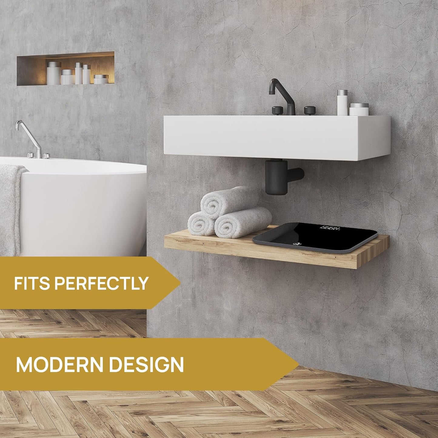 INEVIFIT Bathroom Scale, Highly Accurate Digital Bathroom Body Scale, Measures Weight up to 400 lbs. Includes Batteries