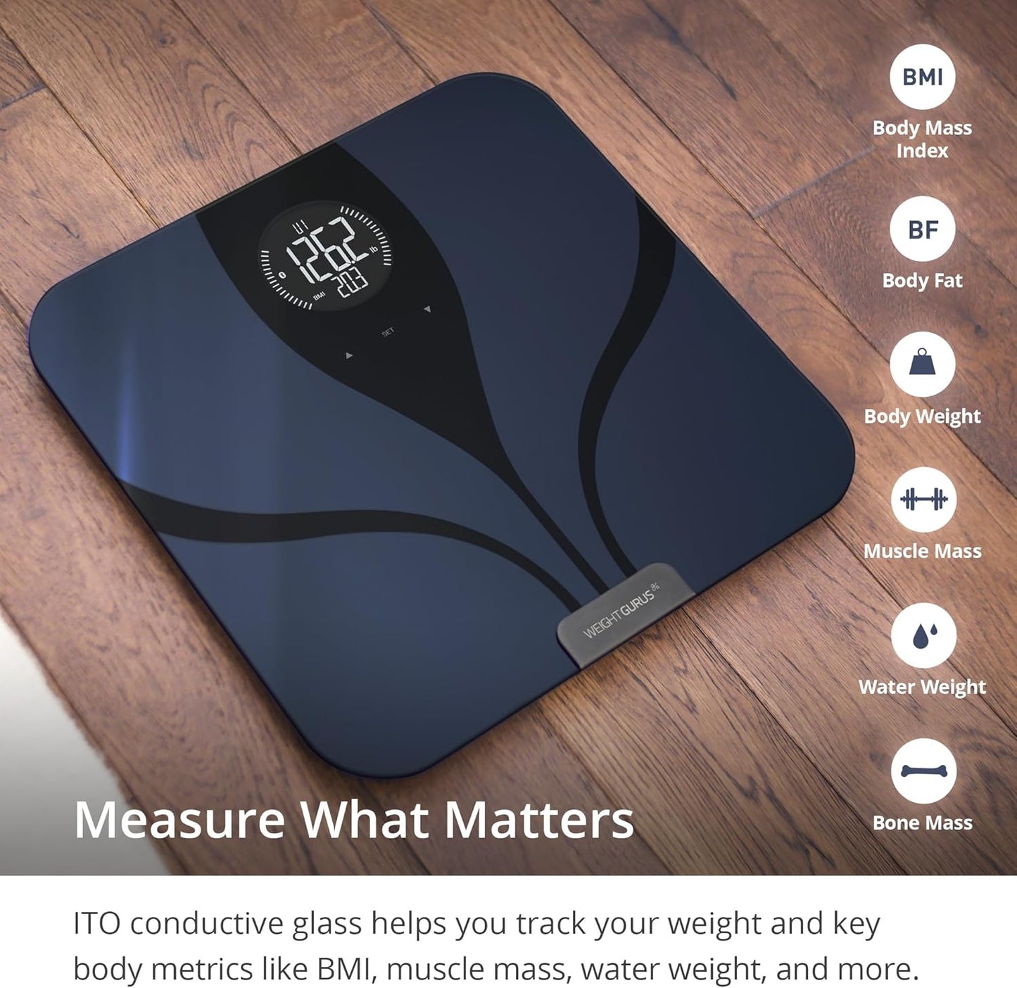 Greater Goods Digital Smart Scale for Body Weight | US-Based Company Powered by Superior Service & Dependable Products | (Black Bluetooth)