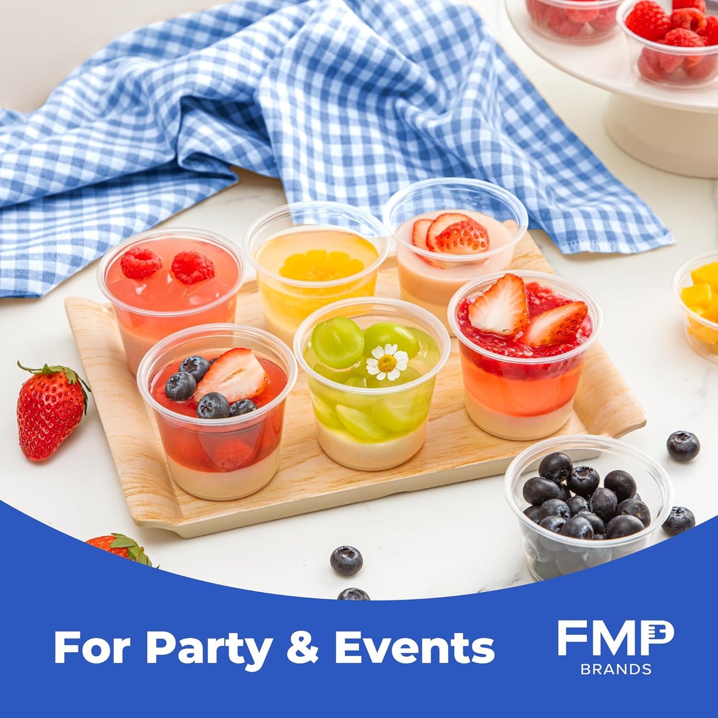 Fit Meal Prep 2500 Pack 4 oz BPA Free Condiment Cups No Lids, Disposable Jello Shots Containers, Small Dipping Sauce Cups, Plastic Ramekins in Bulk, Stackable Souffle Cups for Sample, Portioning