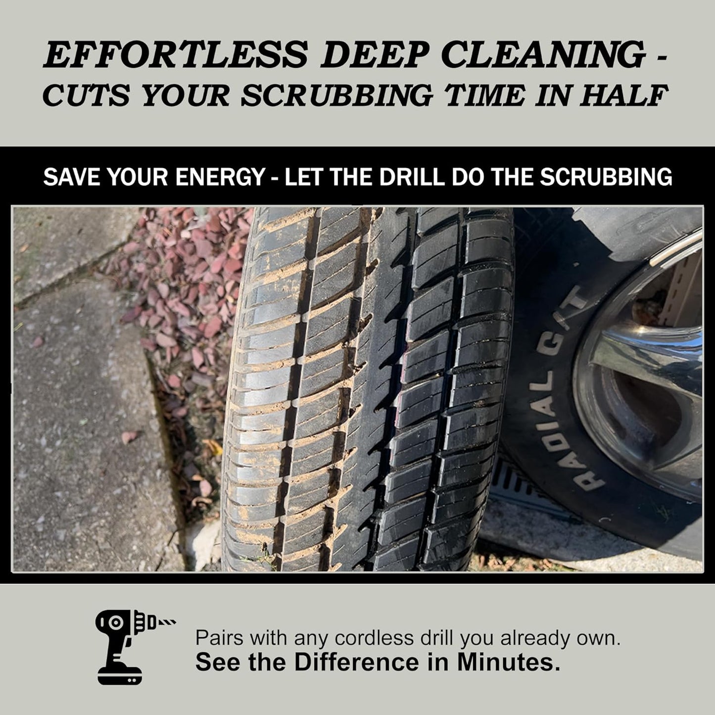 Drillbrush Car Detailing Kit | Drill Brush Set – Soft Bristle Power Scrubber Attachments for Cleaning Car Interior, Upholstery, Carpet, Seats, Wheels, Rims, Dash, Console, and Trim - Nylon Scrub Brush