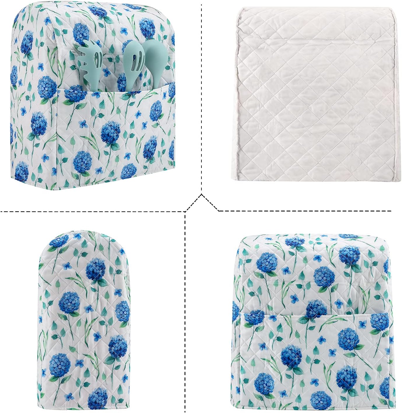 Stand Mixer Cover,Hydrangea Kitchen Mixer Cover Compatible With 5-8 Qt Kitchenaid Hamilton Mixers,Spring Summer Kitchen Decor,Kitchen Aid Mixer Covers,Pioneer Woman Kitchen Aid Mixer Assecories