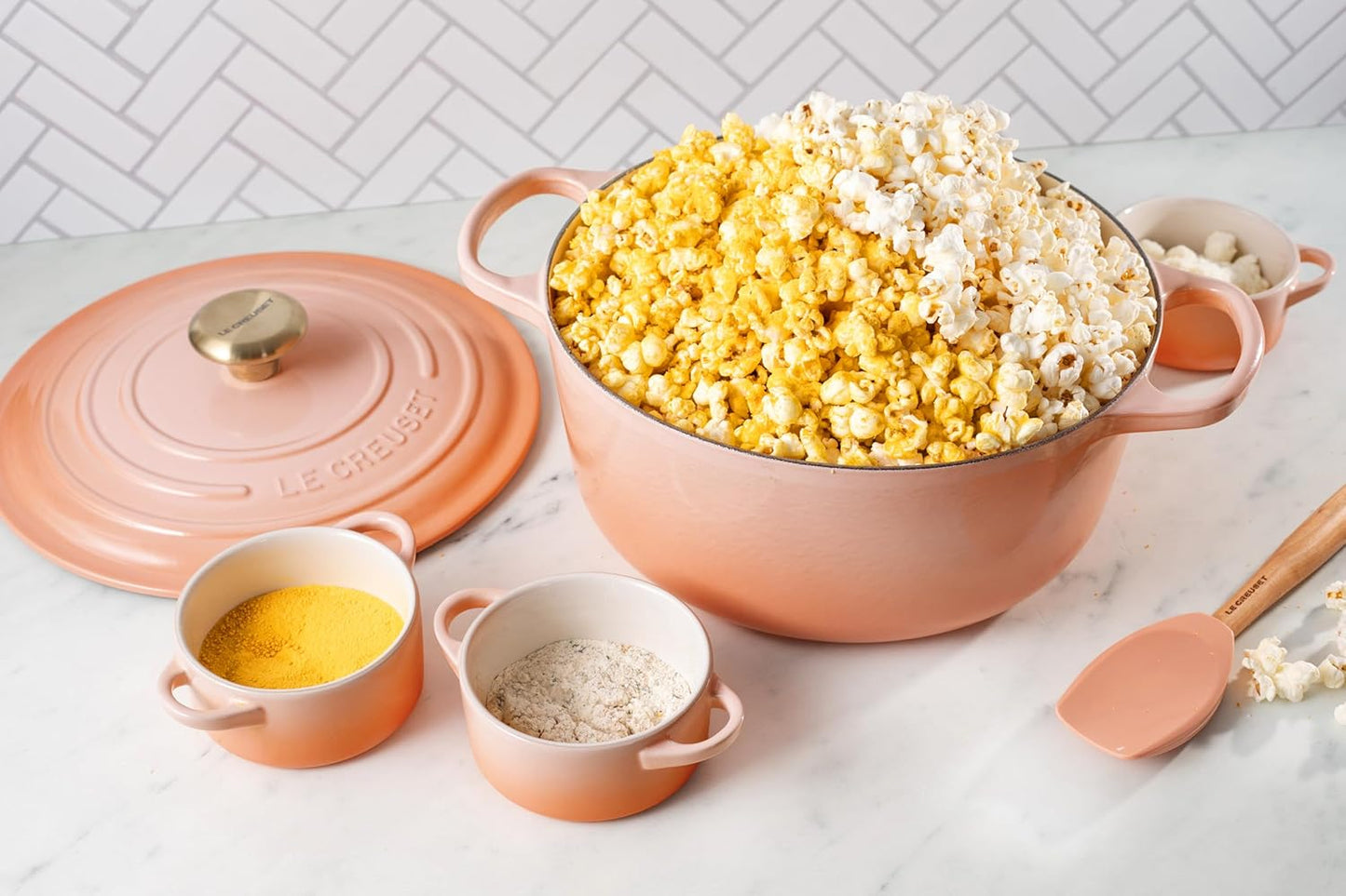 Le Creuset Stoneware Mini Round Cocotte, 8oz., Peche