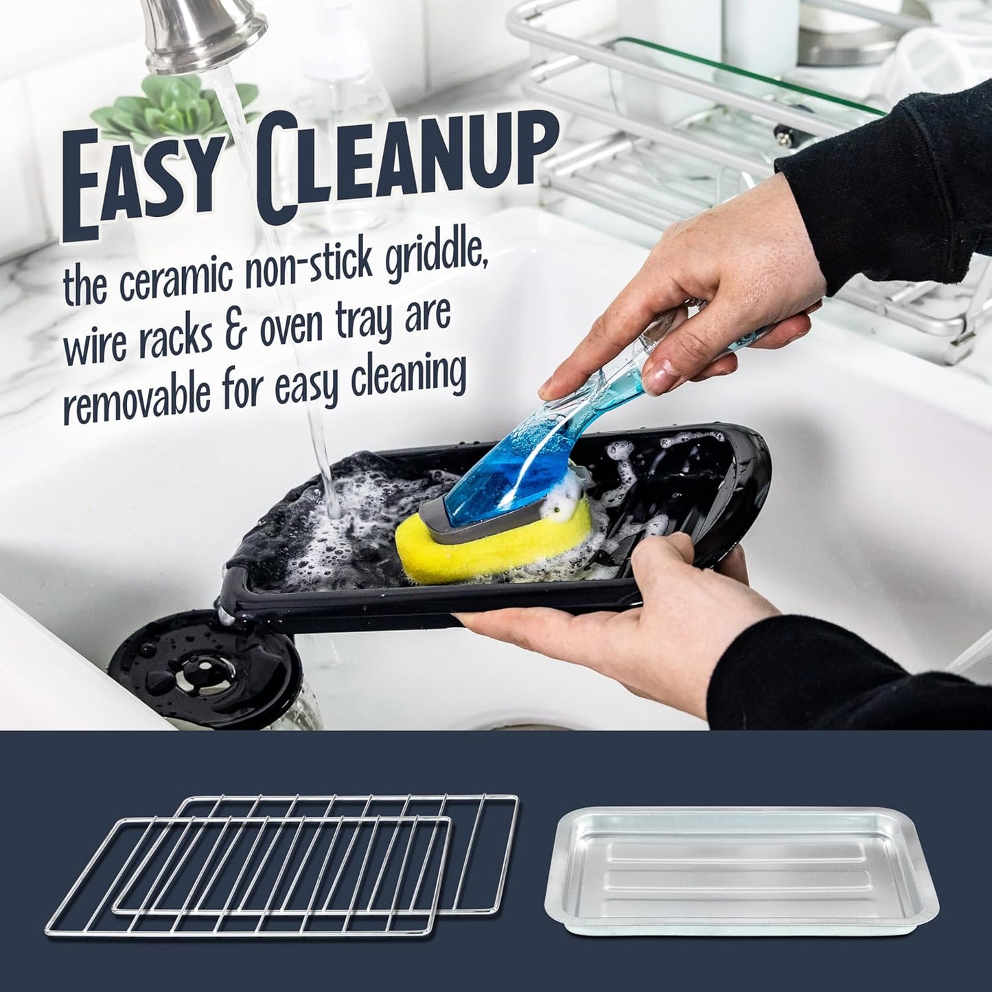 Nostalgia 3-in-1 Retro Breakfast Station - Includes 5 Cup Coffee Maker, Non-Stick Ceramic Griddle, and 4-Slice Toaster Oven - Built-In Timer, Reusable Coffee Filter, Space-Saving Design - Aqua