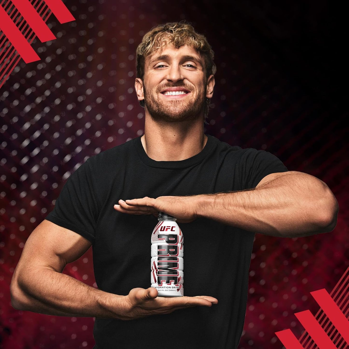 PRIME Hydration UFC, Sports Drinks, Electrolyte Enhanced for Ultimate Hydration, 250mg BCAAs, B Vitamins, Antioxidants, Low Sugar, 16.9 Fl Oz, 12 Pack