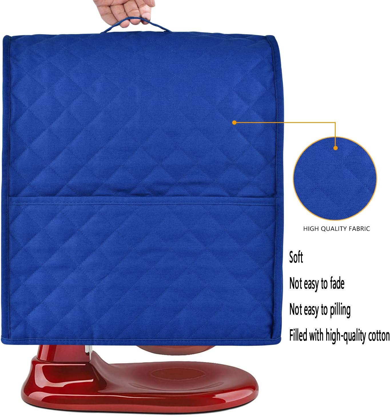 Stand Mixer Cover compatible with Kitchenaid Mixer, Fits All Tilt Head & Bowl Lift Models,Pure Cottot,Fine, Soft, Not Easy to Fade, Not Easy To Pilling. (Fits for 4.5-Quart and All 5-Quart, Blue)