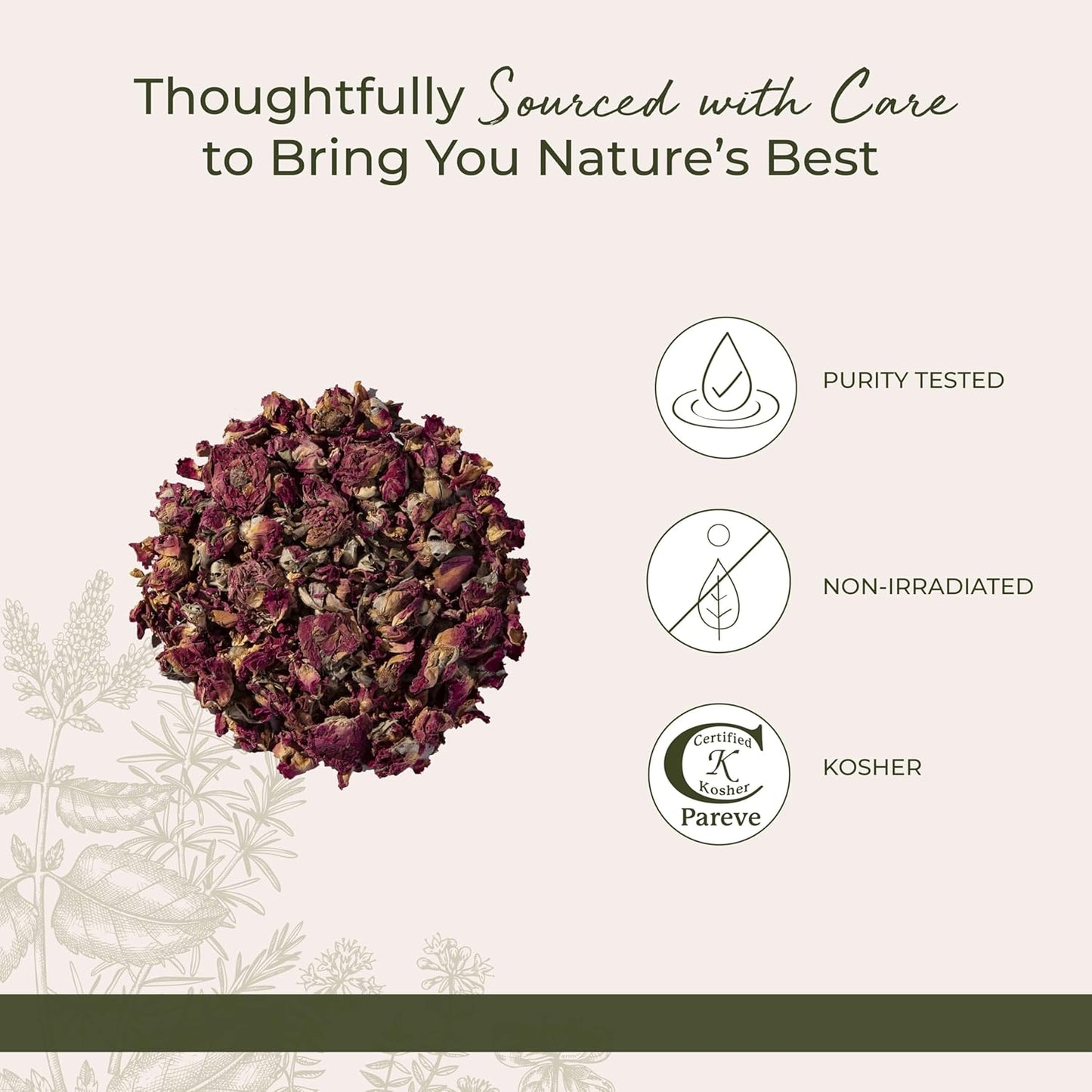 Starwest Botanicals Dried Red Rose Buds & Petals - Edible Flower for Tea, Baking, & Cooking, Use for Soap or Lotions, Certified Kosher - Bulk 1 lb Bag