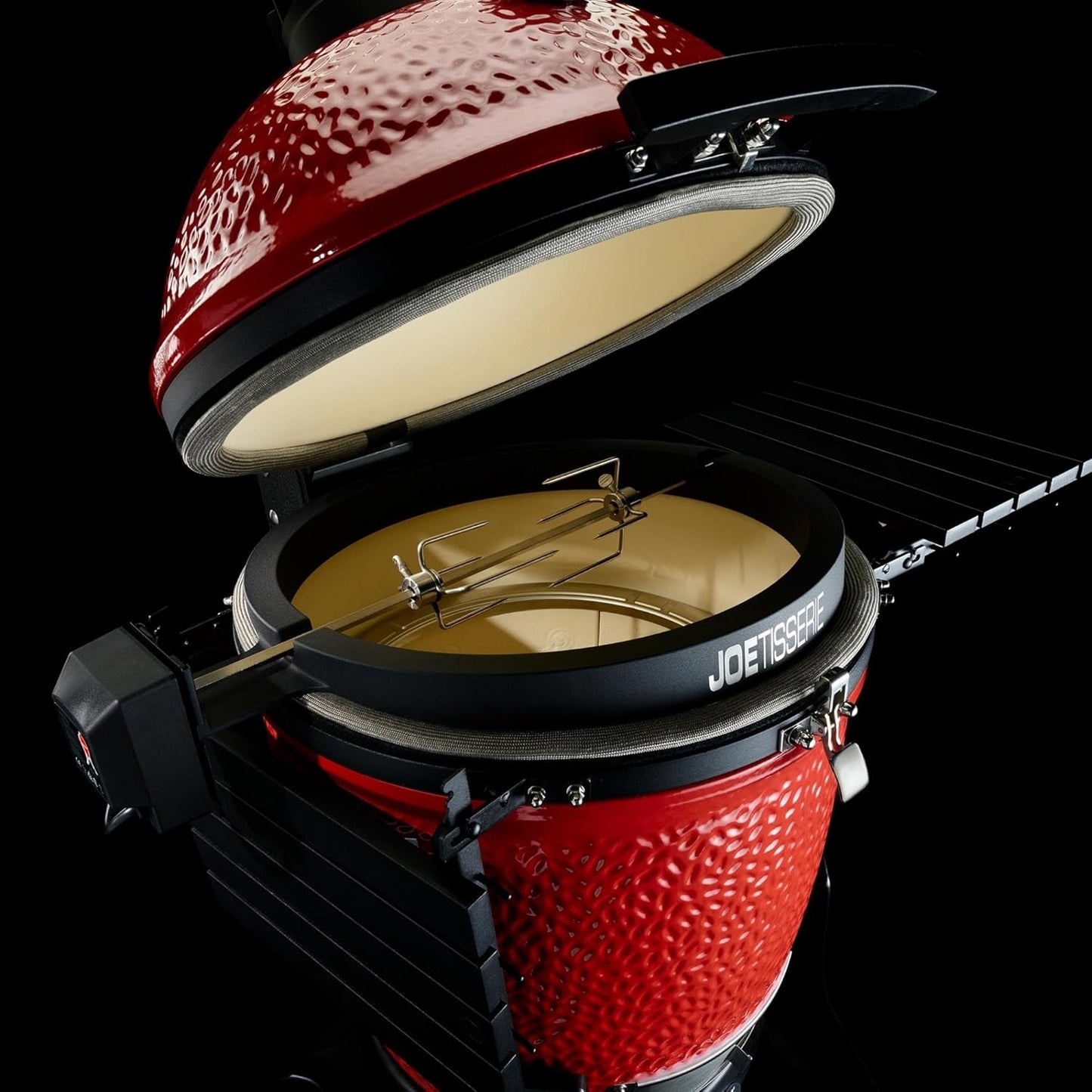 Kamado Joe JoeTisserie Rotisserie Accessory Attachment for 24-inch Big Joe Grills with Stainless Steel Spit Rods up to 50 lbs of Food, Model BJ-TISSERIENA