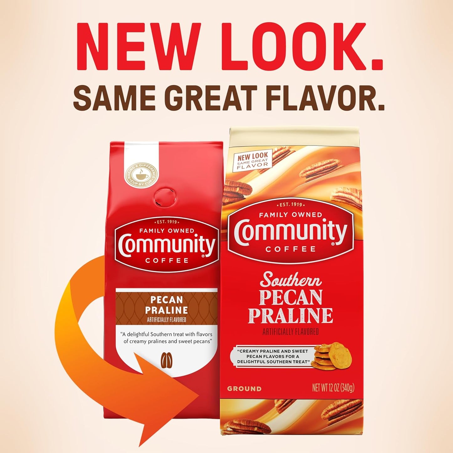 Community Coffee Southern Pecan Praline Flavored 12 Ounce, Medium Roast Ground, 12 Ounce (Pack of 1)