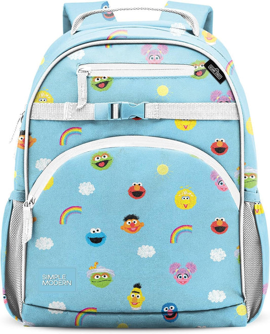Simple Modern Medium Sesame Street Toddler Backpack for School Girls and Boys | Kindergarten Elementary Kids Backpack | Fletcher Collection | Kids - 15" tall | Sesame Street Pals