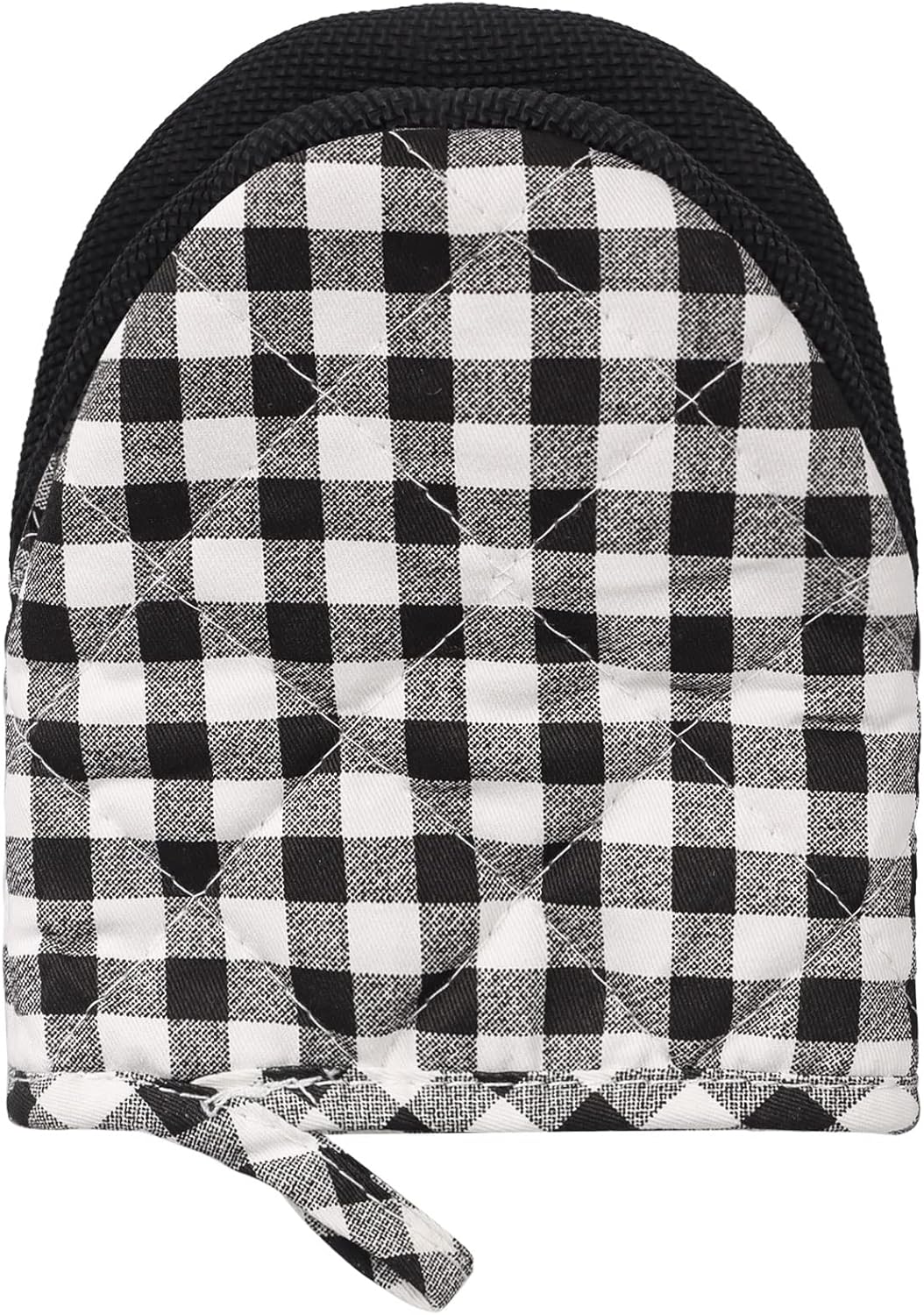 1 Pair Short Oven Mitts, Heat Resistant Silicone Kitchen Mini Oven Mitts for 500 Degrees, Non-Slip Grip Surfaces and Hanging Loop Gloves, Baking Grilling Barbecue Microwave Machine Washable